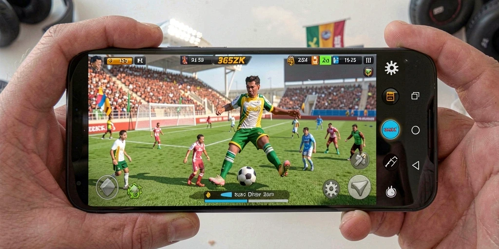 Tangkapan layar menunjukkan gameplay seru 365ZK dalam pertandingan olahraga.