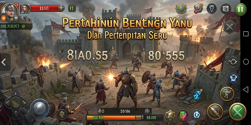 Tampilan gameplay seru Tower Defense di 8055.