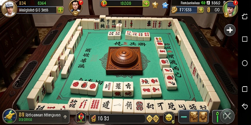 Tampilan gameplay menarik dari game Mahjong 8364 yang seru.