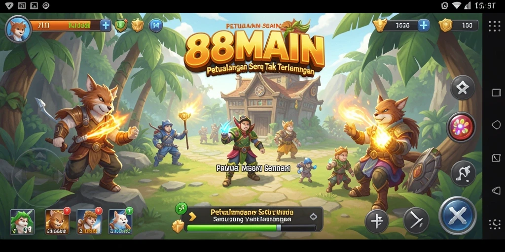 Screenshot utama 88MAIN menampilkan aksi seru dalam petualangan.