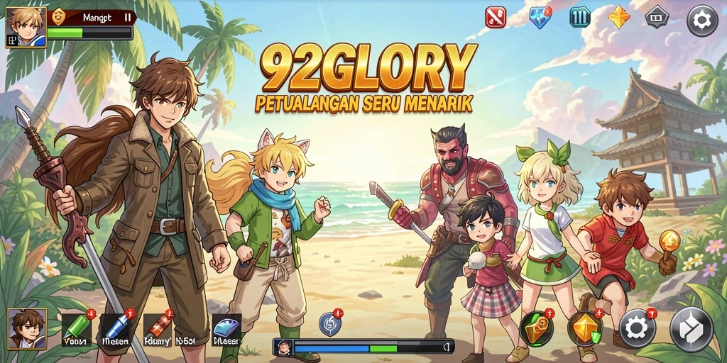 Tampilan menarik dari gameplay 92GLORY yang seru dan adiktif.