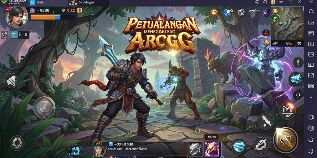 Screenshot menampilkan pertempuran seru dalam game ARPG 9939.