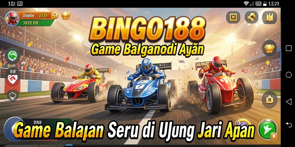 Tampilan gameplay BINGO188 yang mendebarkan di trek balapan.