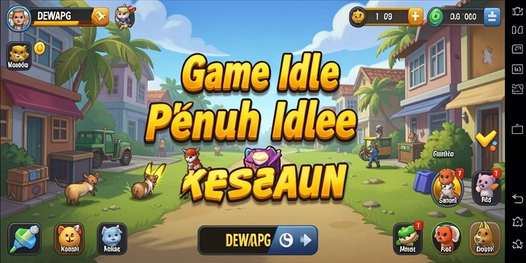 Screenshot utama DEWAPG menampilkan gameplay Idle yang seru dan menarik.
