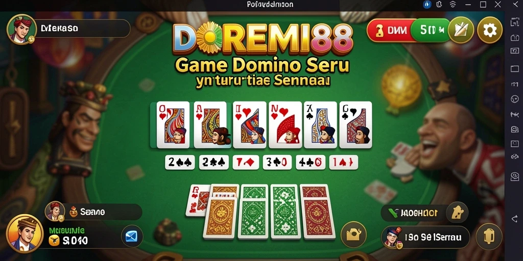 Screenshot DOREMI88 menampilkan gameplay seru domino.