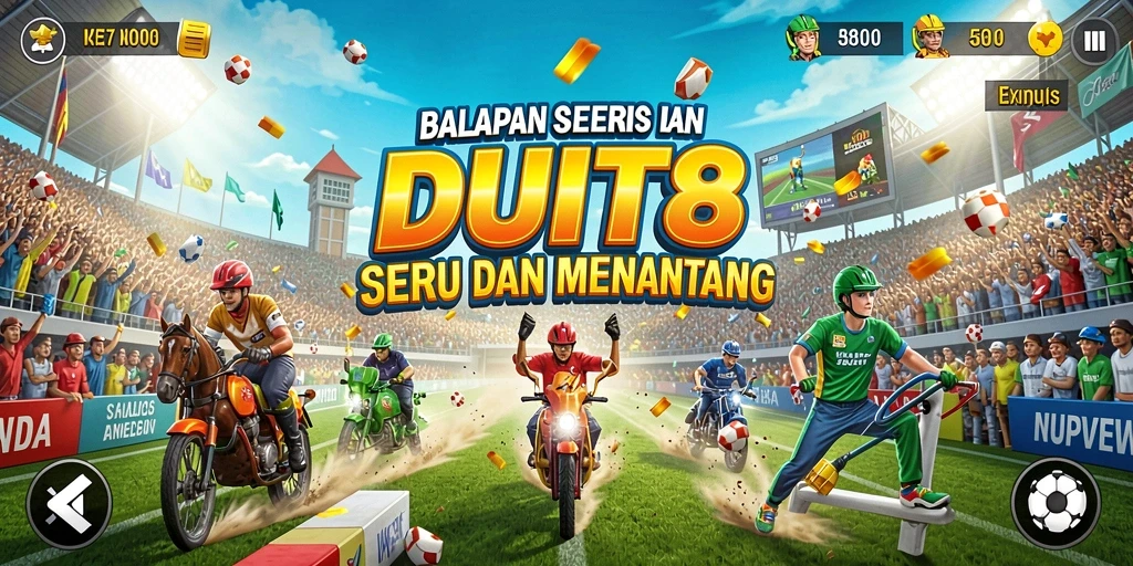 Gameplay balapan yang seru dan menegangkan di DUIT8.