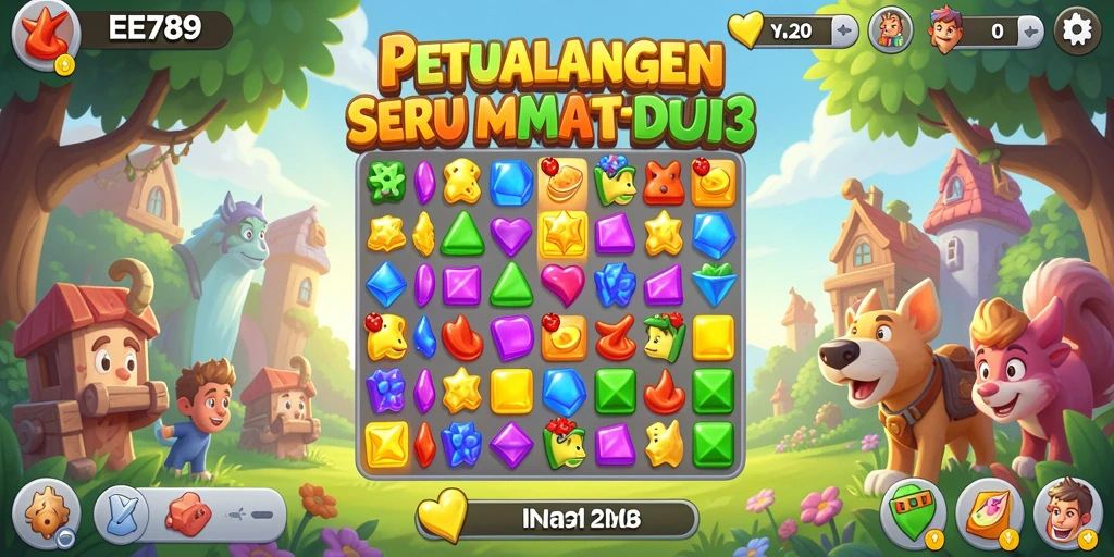 Tampilan gameplay <strong>EE789</strong> yang penuh warna dan menantang.