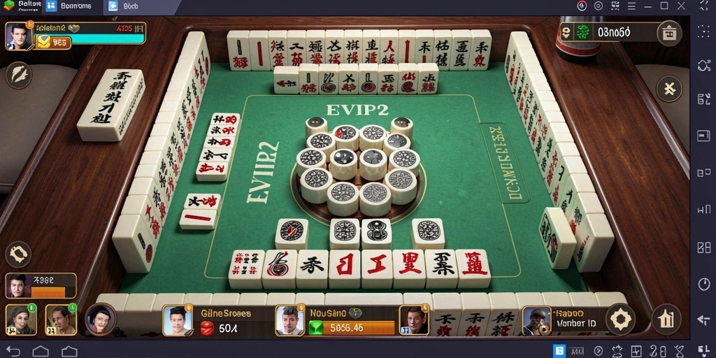 Tampilan gameplay EVIP2 yang menarik dan menantang di Mahjong.