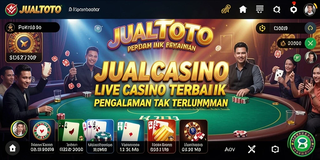 Tampilan gameplay Live Casino JUALTOTO yang seru dan interaktif.