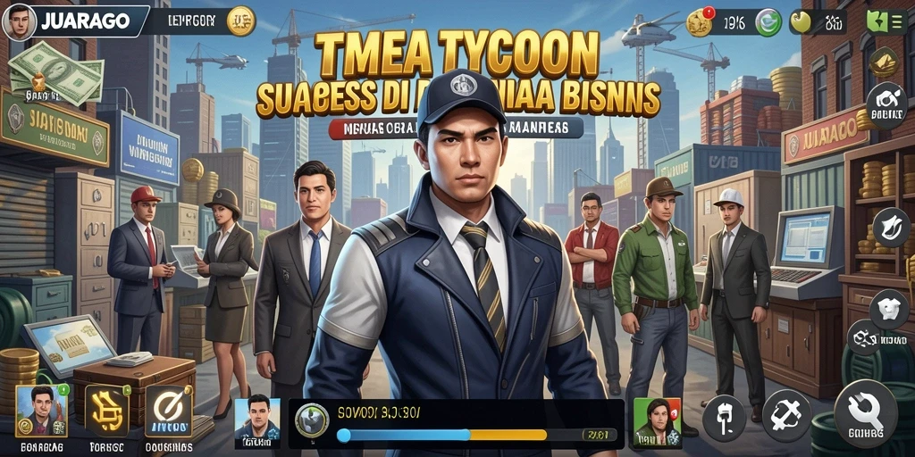 Tampilan gameplay <strong>JUARAGO</strong> yang menarik dan strategis dalam mengelola bisnis.