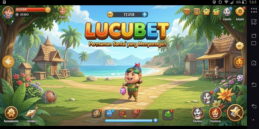 Tampilan gameplay LUCUBET yang menarik dan penuh warna.