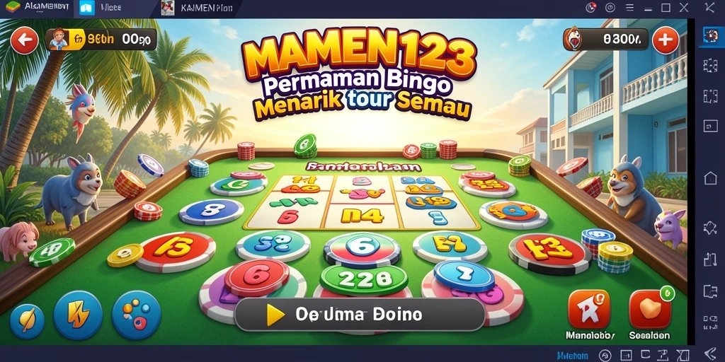 Tampilan gameplay menarik dari MAMEN123 yang penuh dengan keseruan Bingo.