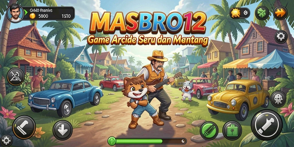 Screenshot gameplay <strong>MASBRO12</strong> menampilkan momen seru dari permainan arcade.