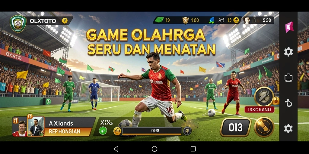 Screenshot utama OLXTOTO menampilkan aksi gameplay olahraga yang intens.