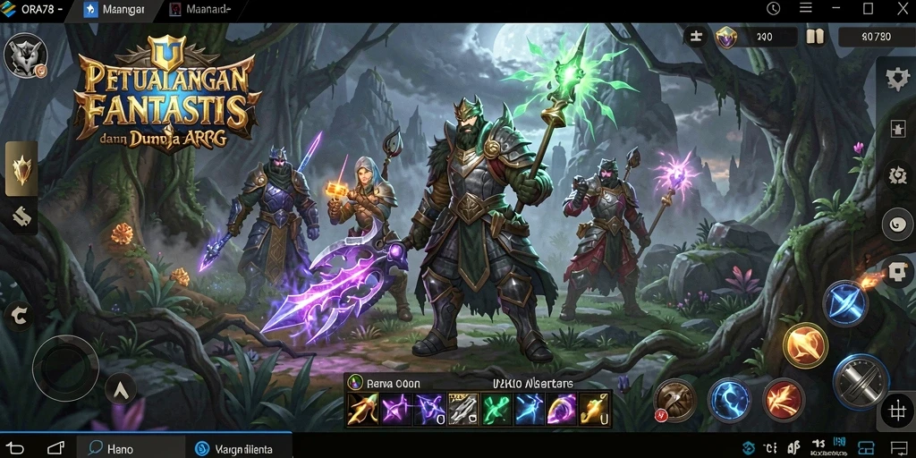 Tangkapan layar gameplay ORA78 yang memukau dalam petualangan ARPG.