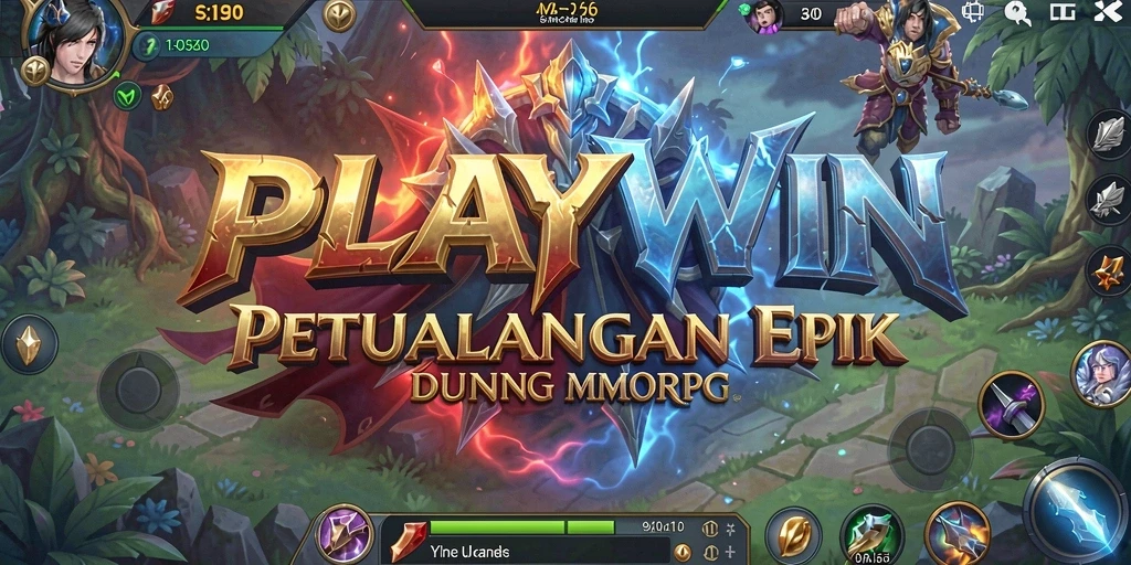 Tampilan gameplay epik dari <strong>PLAYWIN</strong> dalam dunia MMORPG.