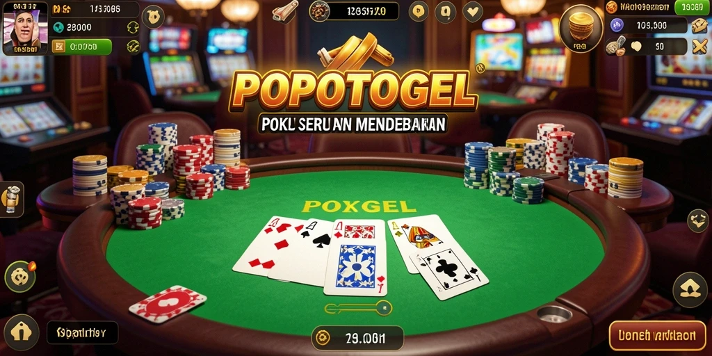 Tampilan menarik dari gameplay Poker di POPOTOGEL.