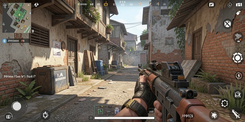 Tangkapan layar menunjukkan aksi gameplay PP123 yang intens dan mendebarkan.