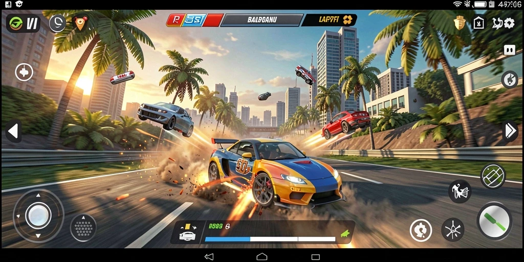 Tampilan gameplay Racing yang mendebarkan di RAP89.