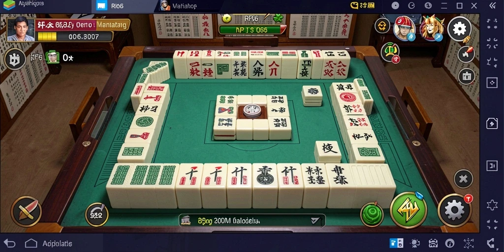 Screenshot menampilkan gameplay menarik dari RP66 dalam permainan Mahjong.