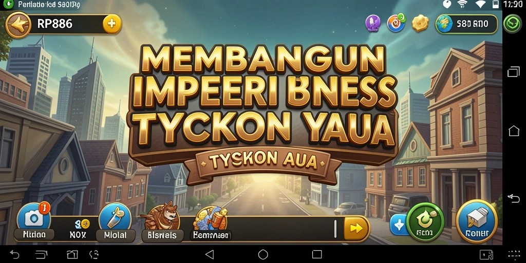 Tampilan menarik dari gameplay RP886 yang menampilkan strategi bisnis Tycoon.
