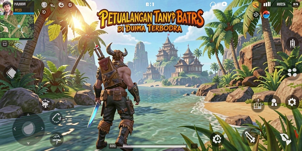 Screenshot gameplay RR33 menunjukkan aksi mendebarkan di dunia terbuka.