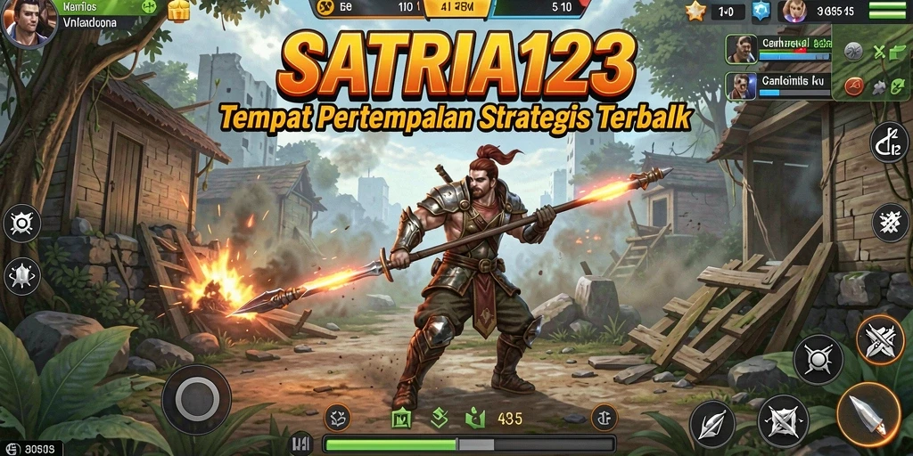 Tampilan gameplay yang menegangkan di SATRIA123.