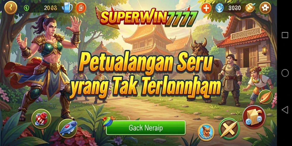 Screenshot gameplay SUPERWIN777 yang menunjukkan aksi petualangan seru.