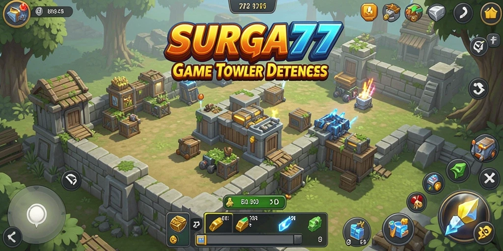 Tangkapan layar menampilkan aksi mendebarkan dalam Tower Defense.