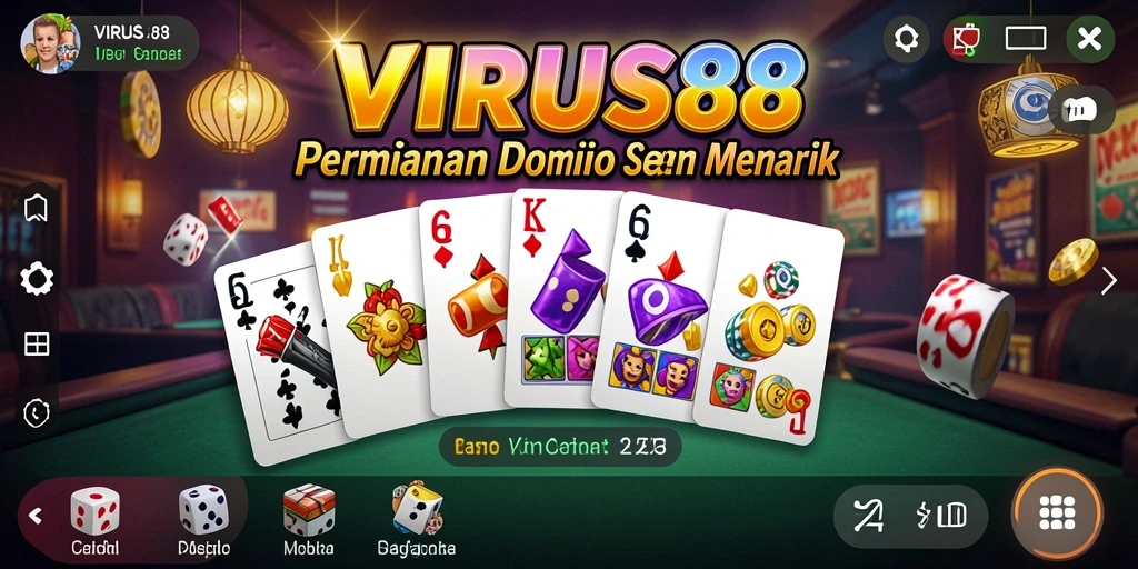 Screenshot gameplay Domino yang menarik di VIRUS88.