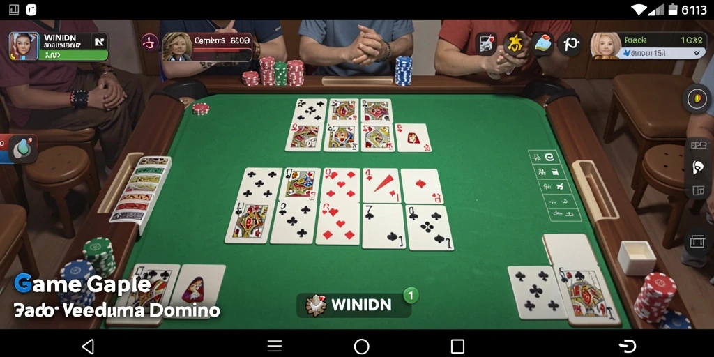 Screenshot gameplay <strong>WINIDN</strong> yang menunjukkan aksi seru permainan Gaple.